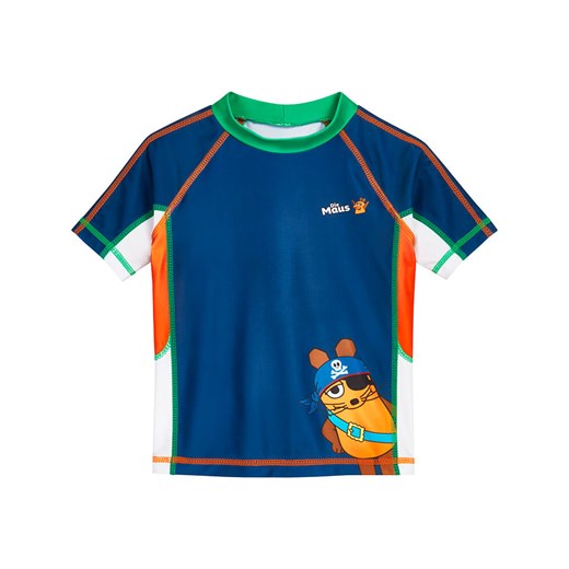 Playshoes Koszulka kąpielowa &quot;The pirate mouse&quot; w kolorze niebieskim ze wzorem ze sklepu Limango Polska w kategorii Stroje kąpielowe dla niemowląt - zdjęcie 179669800