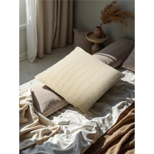 Sinsay - Poduszka dekoracyjna z przeszywanymi kwadratami - kremowy Sinsay One Size Sinsay