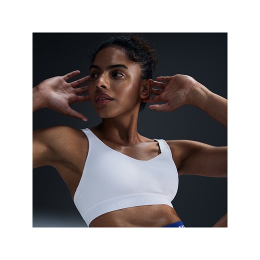 Damski regulowany stanik sportowy z wkładkami Nike Indy High Support - Biel Nike 2XL Nike poland