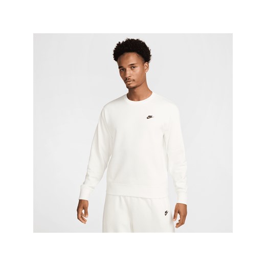Męska bluza z dzianiny dresowej Nike Club - Biel ze sklepu Nike poland w kategorii Bluzy męskie - zdjęcie 179670843