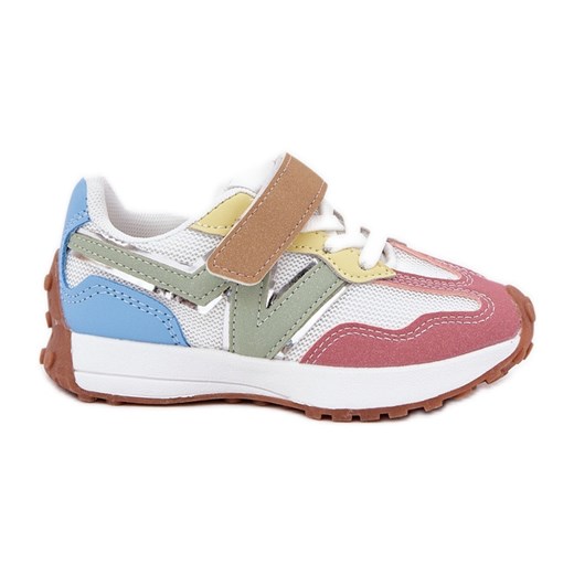 Sneakersy Dziecięce Na Rzep Multikolor wielokolorowe ze sklepu ButyModne.pl w kategorii Buty sportowe dziecięce - zdjęcie 179672160