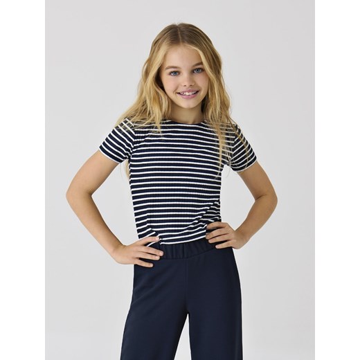 KIDS ONLY Koszulka dzianinowa w kolorze biało-czarnym ze sklepu Limango Polska w kategorii Bluzki dziewczęce - zdjęcie 179672781