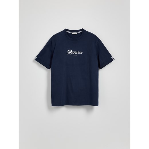 Reserved - T-shirt comfort fit - granatowy ze sklepu Reserved w kategorii T-shirty męskie - zdjęcie 179675751