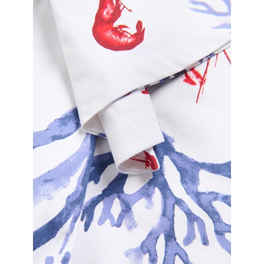 Reserved - T-shirt comfort z nadrukiem - biały Reserved L Reserved