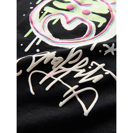 Reserved - T-shirt z nadrukiem - czarny Reserved 134 (8 lat) Reserved