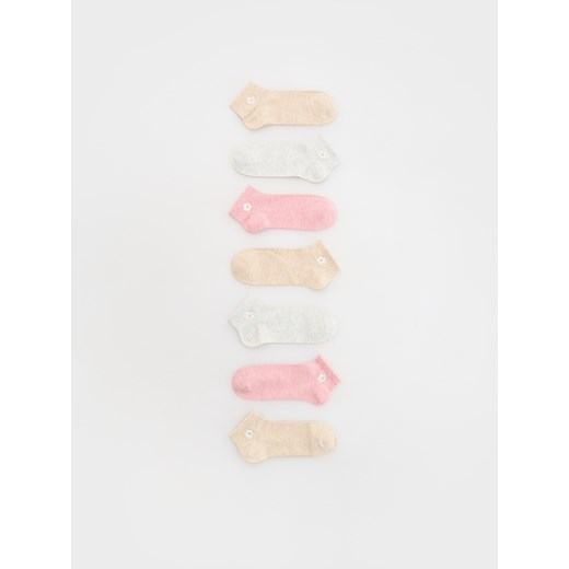 Reserved - Kolorowe skarpetki z haftem 7 pack - wielobarwny ze sklepu Reserved w kategorii Skarpetki dziecięce - zdjęcie 179676233