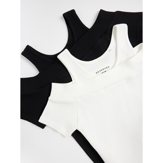 Reserved - Bluzka z odkrytymi ramionami - złamana biel Reserved 164 (13 lat) Reserved