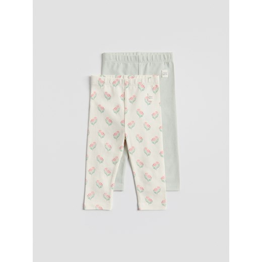 Reserved - Legginsy 2 pack - złamana biel ze sklepu Reserved w kategorii Odzież dla niemowląt - zdjęcie 179676492