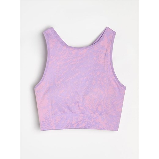 Sinsay - Top sportowy z wysokim dekoltem - zielony Sinsay M/L Sinsay