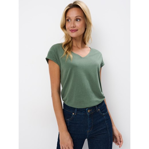 Mohito - Zielony t-shirt z krótkim rękawem - zielony Mohito M Mohito