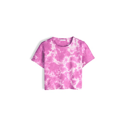 GATE Bawełniany T-shirt z batikowym nadrukiem 34 ze sklepu gateshop w kategorii Bluzki damskie - zdjęcie 179680734