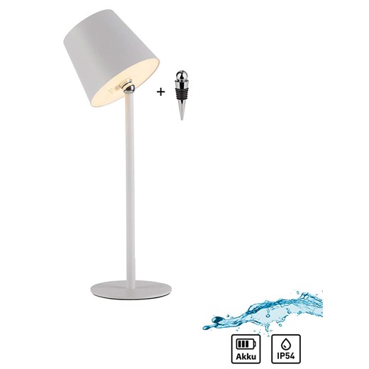 Just Light Lampa stołowa LED &quot;Boteria&quot; w kolorze białym - wys. 37 x Ø 11 cm ze sklepu Limango Polska w kategorii Lampy stołowe - zdjęcie 179682163
