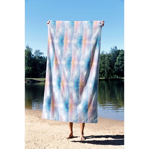 FLORIANE GARDEN Ręcznik plażowy &quot;Colorful Naga&quot; w kolorze niebiesko-fioletowym ze sklepu Limango Polska w kategorii Ręczniki - zdjęcie 179682183