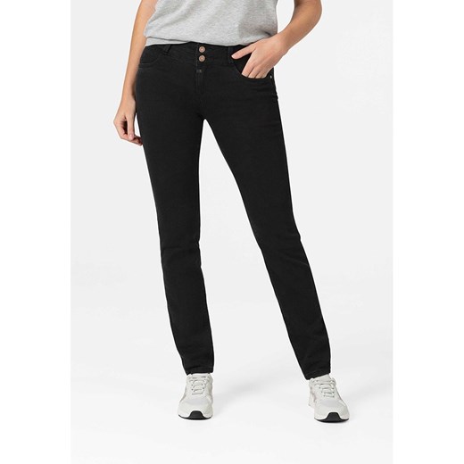 Timezone Dżinsy &quot;Enya&quot; - Slim fit - w kolorze czarnym ze sklepu Limango Polska w kategorii Jeansy damskie - zdjęcie 179682644
