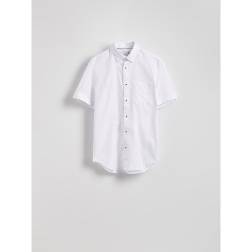Reserved - Bawełniana koszula slim fit - biały Reserved M Reserved