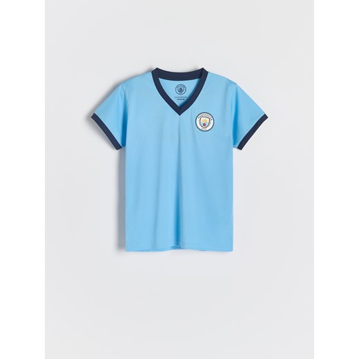 Reserved - T-shirt Manchester City - jasnoniebieski ze sklepu Reserved w kategorii T-shirty chłopięce - zdjęcie 179683790