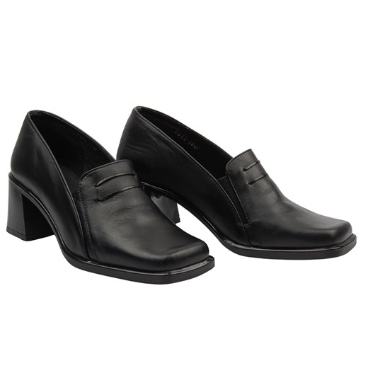 Eleganckie buty damskie na obcasie - BUCIK 12, czarne ze sklepu ulubioneobuwie w kategorii Półbuty damskie - zdjęcie 179684121