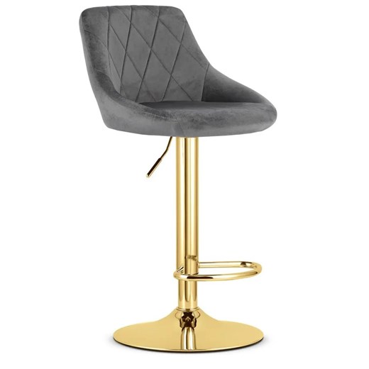 Hoker welurowy w stylu glamour R5-R57 ze sklepu Edinos.pl w kategorii Hokery - zdjęcie 179687392