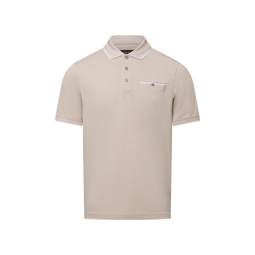 Bugatti Męska koszulka polo Mężczyźni Bawełna kitt jednolity ze sklepu vangraaf w kategorii T-shirty męskie - zdjęcie 179688633