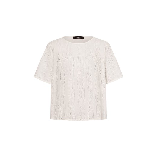 Weekend Max Mara Letnia bluzka damska - Editta Kobiety Bawełna écru jednolity ze sklepu vangraaf w kategorii Bluzki damskie - zdjęcie 179688644