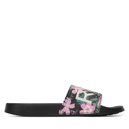 Klapki damskie ROXY płaskie letnie casual bez zapięcia w nadruki 