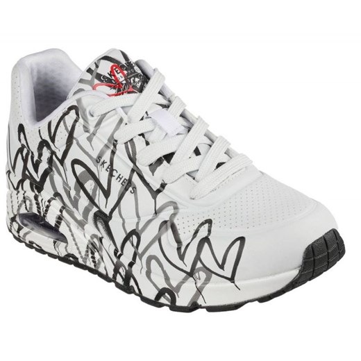 Buty Skechers Uno Spread The Love W 155507/WBGY białe ze sklepu ButyModne.pl w kategorii Buty sportowe damskie - zdjęcie 179691461