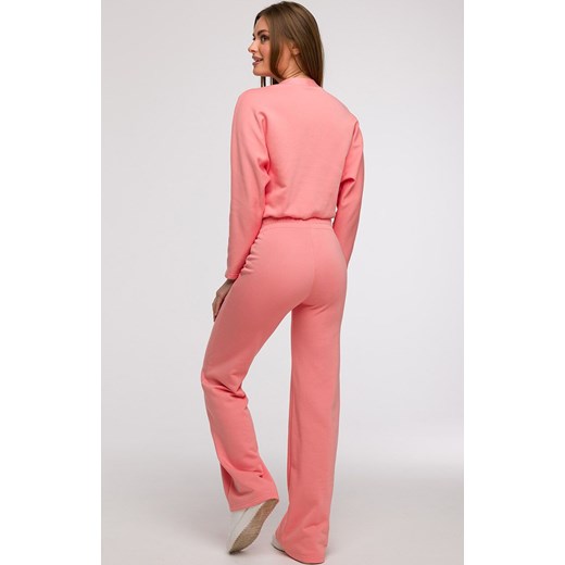 Bluza damska z kopertowym dekoltem koralowa B292, Kolor koralowy, Rozmiar L, BeWear ze sklepu Primodo w kategorii Bluzy damskie - zdjęcie 179692334