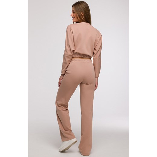 Bluza damska z kopertowym dekoltem mokka B292, Kolor mocca, Rozmiar L, BeWear ze sklepu Primodo w kategorii Bluzy damskie - zdjęcie 179692344