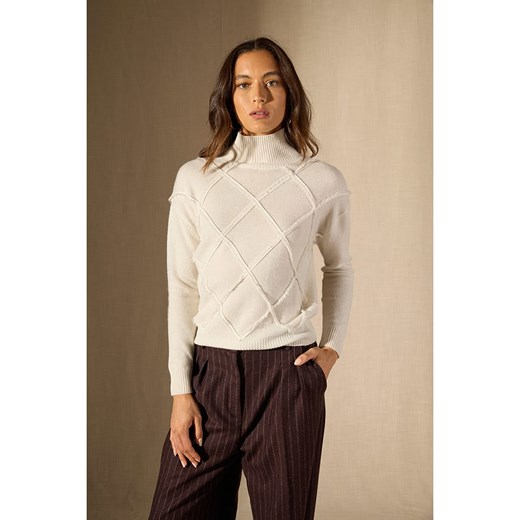Perfect Cashmere Kaszmirowy sweter &quot;Selania&quot; w kolorze kremowym ze sklepu Limango Polska w kategorii Swetry damskie - zdjęcie 179692541