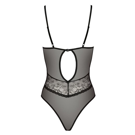 Czarne koronkowe body damskie Velia, Kolor czarny, Rozmiar L/XL, Passion ze sklepu Intymna w kategorii Body damskie - zdjęcie 179693493