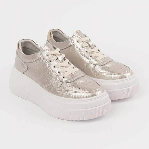 Buty sportowe damskie Sergio Leone sneakersy na platformie wiązane