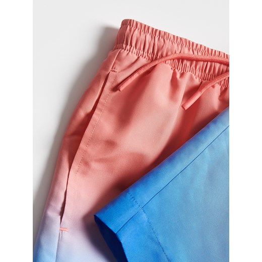 Reserved - Szorty plażowe z efektem ombre - niebieski Reserved XXL Reserved