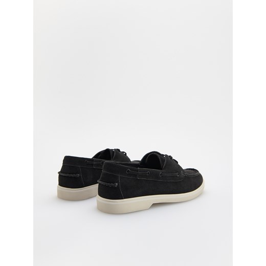 Reserved - Zamszowe loafersy - granatowy Reserved 41 Reserved