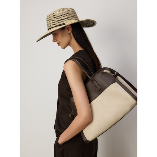 Reserved - Torebka shopper - ciemnobrązowy ze sklepu Reserved w kategorii Kuferki - zdjęcie 179696150