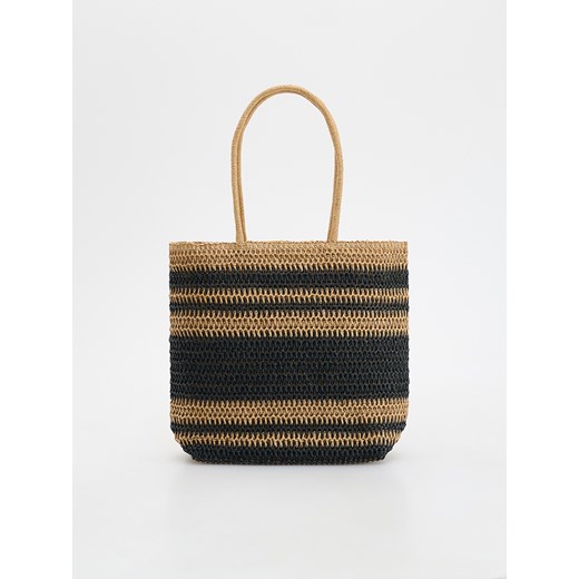 Reserved - Pleciona torebka shopper - wielobarwny ze sklepu Reserved w kategorii Torebki damskie - zdjęcie 179696181