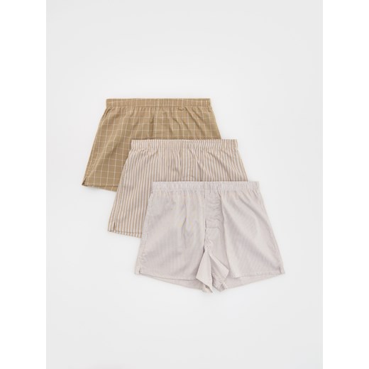 Reserved - 3 pack bokserek Loose - beżowy ze sklepu Reserved w kategorii Majtki męskie - zdjęcie 179696534