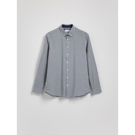 Reserved - Bawełniana koszula regular fit - granatowy Reserved L Reserved