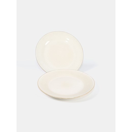 Sinsay - Kamionkowy talerz 2 pack - kremowy Sinsay One Size Sinsay