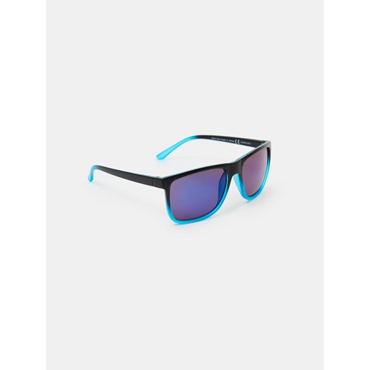 Sinsay - Okulary przeciwsłoneczne prostokątne z lustrzanymi soczewkami - Sinsay One Size Sinsay