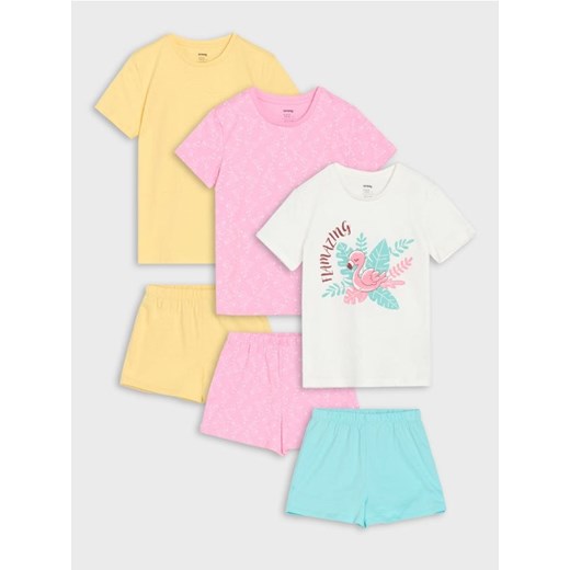 Sinsay - Piżamy 3 pack - różowy ze sklepu Sinsay w kategorii Piżamy dziecięce - zdjęcie 179698710