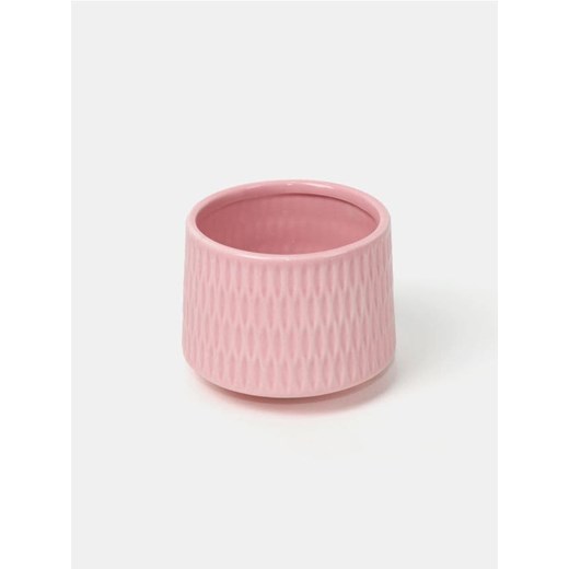 Sinsay - Doniczka z geometrycznym wzorem - różowy Sinsay One Size Sinsay