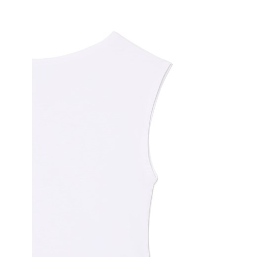 Cropp - Luźny T-shirt na jedno ramię - biały Cropp S Cropp