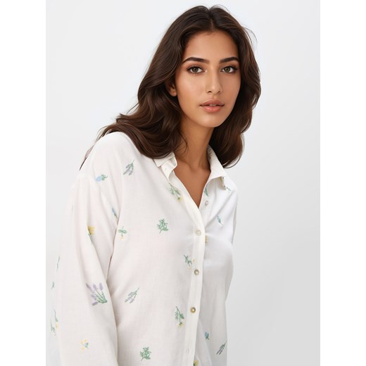 Mohito - Koszula z wiskozy i lnu - biały Mohito 40 Mohito