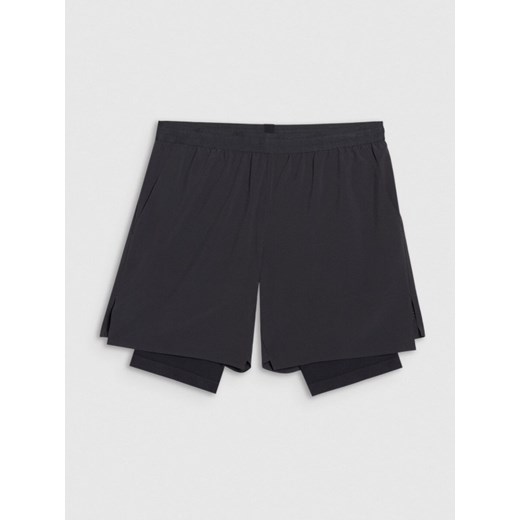 Męskie spodenki treningowe 4F x Robert Lewandowski RL9SSS25TFSHM1203 - czarne ze sklepu Sportstylestory.com w kategorii Spodenki męskie - zdjęcie 179699961