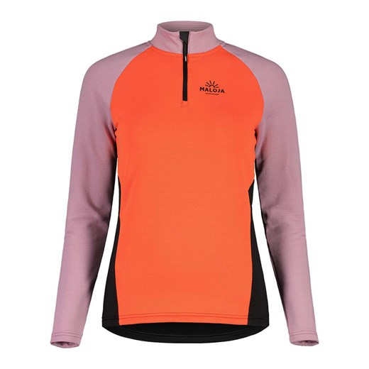 Maloja Bluza polarowa &quot;NaspaeM&quot; w kolorze pomarańczowo-jasnoróżowo-czarnym ze sklepu Limango Polska w kategorii Bluzy damskie - zdjęcie 179701160