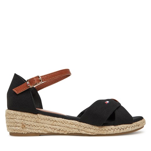 Espadryle Tommy Hilfiger T3A7-33801-0048 S Czarny ze sklepu eobuwie.pl w kategorii Espadryle damskie - zdjęcie 179702140