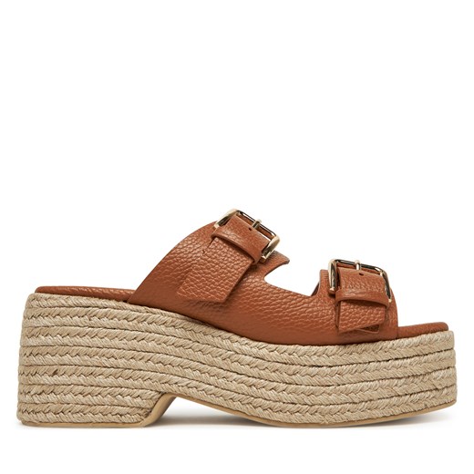 Espadryle Pollini SA28268I0MTD0230 Brązowy 38 eobuwie.pl