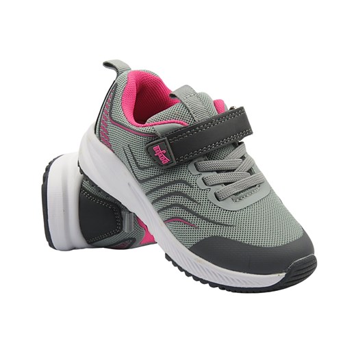 Buty Dziecięce Sportowe- Befado 516X208 Szaro-Różowe Na Rzep ze sklepu ulubioneobuwie w kategorii Buty sportowe dziecięce - zdjęcie 179702630