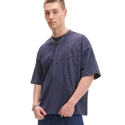 Cropp - Koszulka boxy z aplikacją - szary ze sklepu Cropp w kategorii T-shirty męskie - zdjęcie 179706681