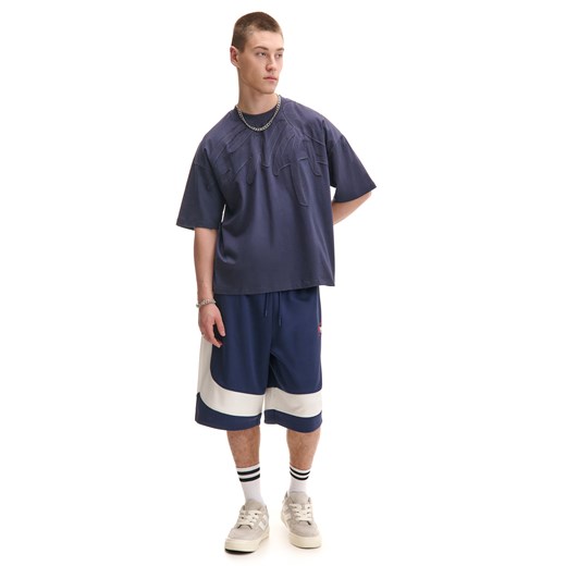 Cropp - Koszulka boxy z aplikacją - szary Cropp M Cropp